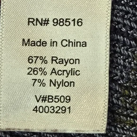 Coldwater Creek Cardigan with Single Button Closure 3/4 Sleeve Multicolor SZ M - Picture 6 of 8